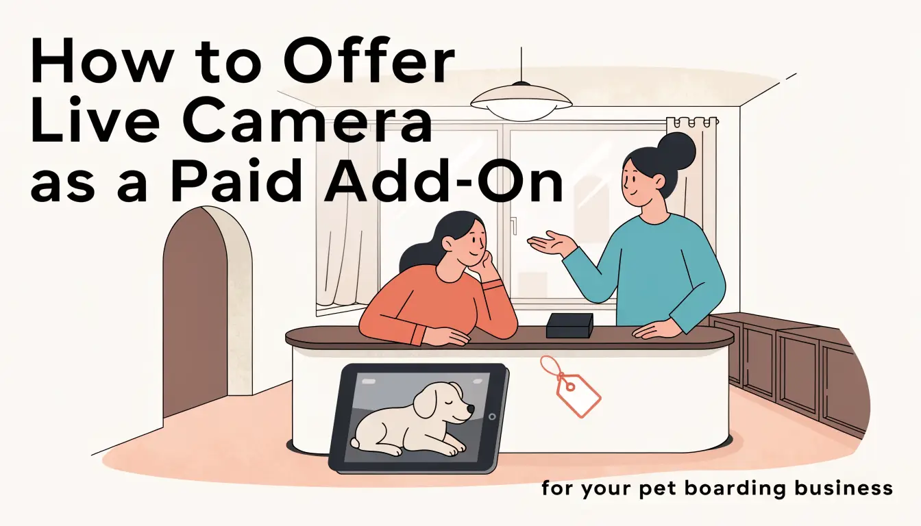 Capa: câmera ao vivo como add-on pago em hotel pet